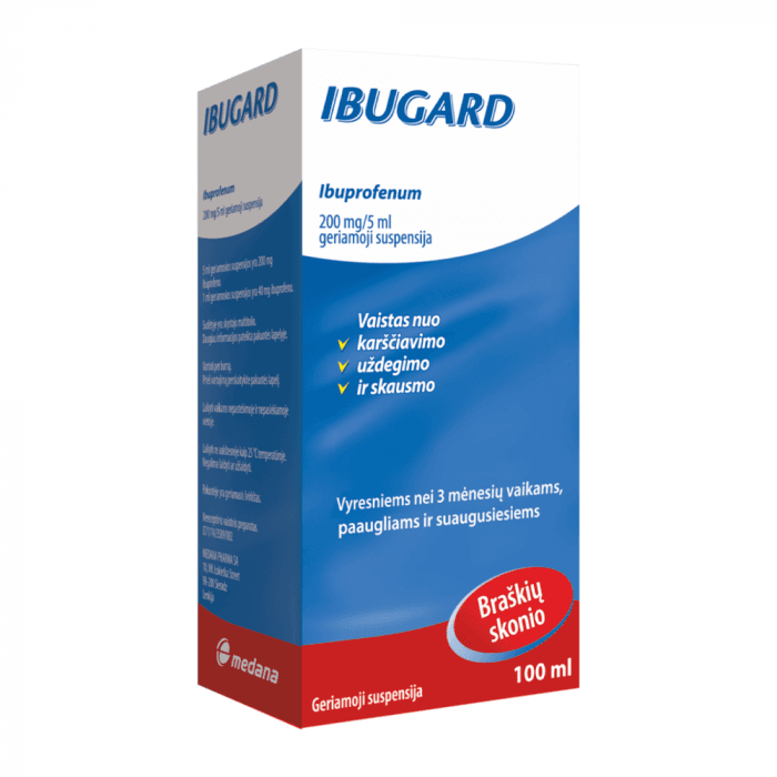 IBUGARD 200mg/5ml, geriamoji suspensija, N1-2