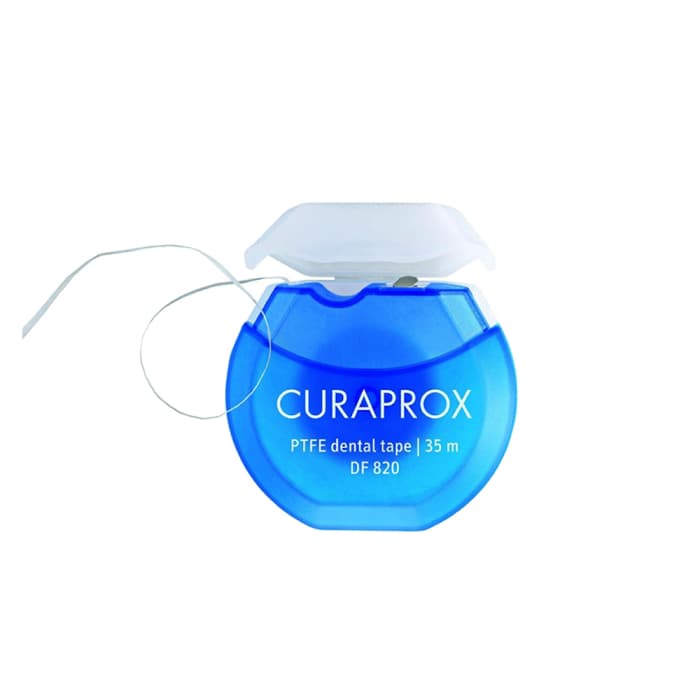 CURAPROX tarpdančių siūlas-juostelė DF 820, 35 m