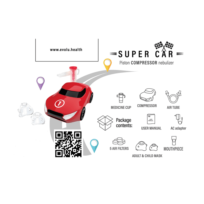 EVOLU kompresorinis inhaliatorius SUPER CAR, 1 vnt.-4