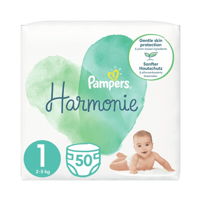 PAMPERS sauskelnės HARMONIE, 1 dydis, 2–5 kg, 50 vnt.-2