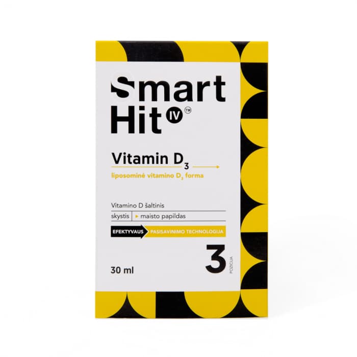 SMARTHIT IV VITAMIN D3, ananasų skonio, 30 ml-2