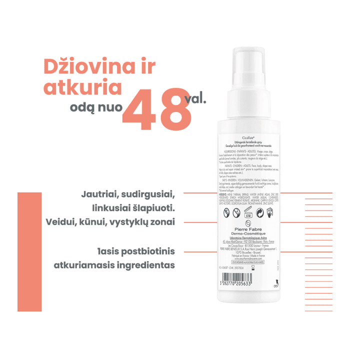 EAU THERMALE AVÈNE sausinamasis purškiklis pažeistai odai CICALFATE+, 100 ml-3