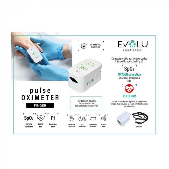 EVOLU piršto pulsoksimetras, 1 vnt.-3