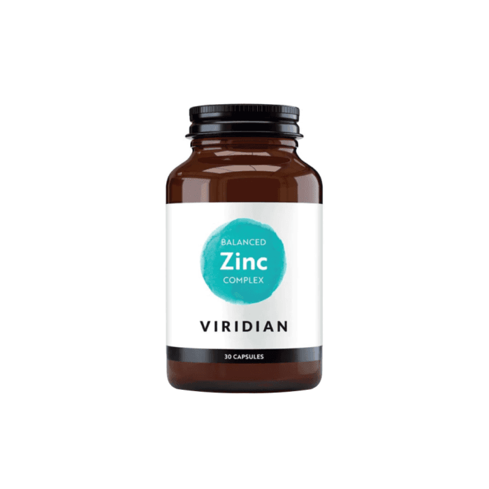 VIRIDIAN BALANCED ZINC COMPLEX, 30 kapsulių