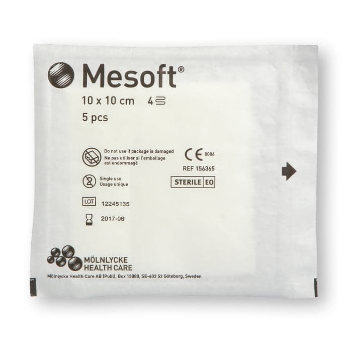 MESOFT sterilios servetėlės, 10 x 10 cm, 5 vnt.-2