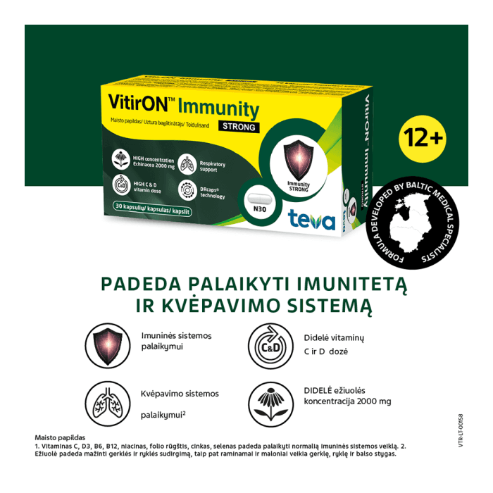 VitirON™ Immunity STRONG, 30 kapsulių-2