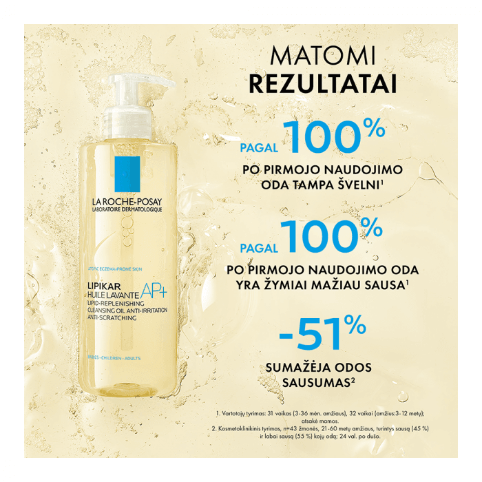 LA ROCHE-POSAY dušo ir vonios aliejus LIPIKAR AP+, 400 ml-3