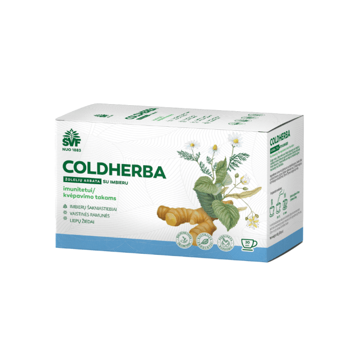 ŠVF žolelių arbata su imbieru COLDHERBA, 2 g x 20 vnt., 20 vnt.-3