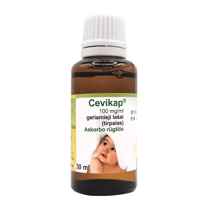 CEVIKAP, 100mg/ml, 30ml, geriamieji lašai, tirpalas, N1-3