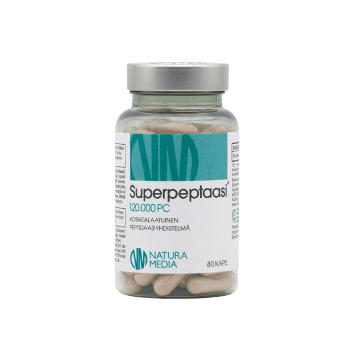 NATURA MEDIA SUPERPEPTAZĖ 120000 PC, 80 kapsulių