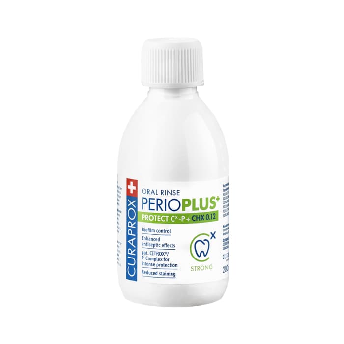 CURAPROX burnos skalavimo skystis su 0,12 % chlorheksidino PERIO PLUS+ PROTECT, 200 ml