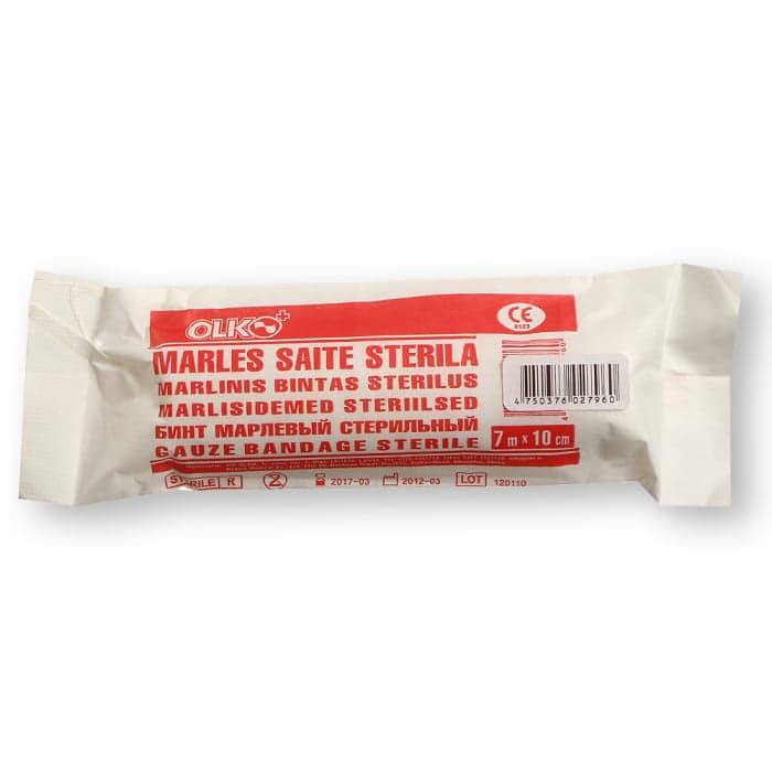 OLKO sterilus marlinis tvarstis GAMMA, 7 m x 10 cm, 1 vnt.-3