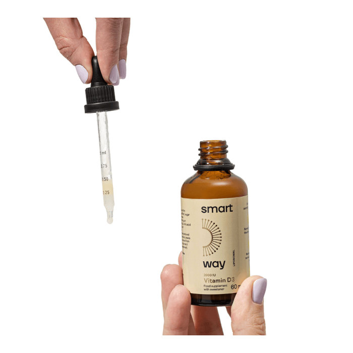 SMART WAY liposominis VITAMINAS D3 2000TV, abrikosų skonio, 60 ml-2