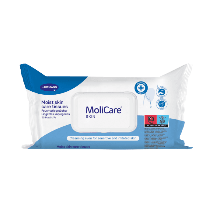 MoliCare SKIN drėgnos servetėlės, 20 x 30 cm, 50 vnt.