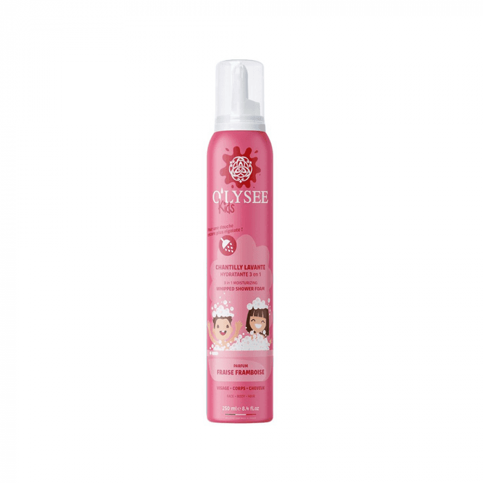 O'LYSEE vaikiškos prausiamosios putos RASPBERRY & STRAWBERRY, nuo 3 m., 250 ml