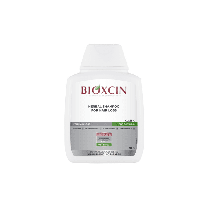 BIOXCIN šampūnas nuo plaukų slinkimo riebiems plaukams, 300 ml-1