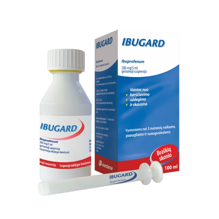 IBUGARD 200mg/5ml, geriamoji suspensija, N1