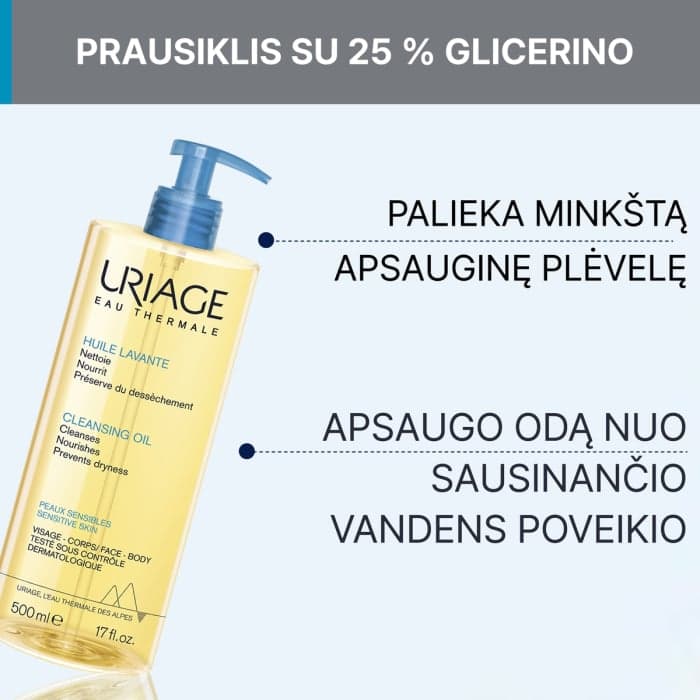 URIAGE aliejinis prausiklis HUILE, 500 ml-3