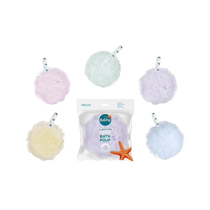 BALMY NATUREL plaušinė BATH POUF MEDIUM, 1 vnt.-2