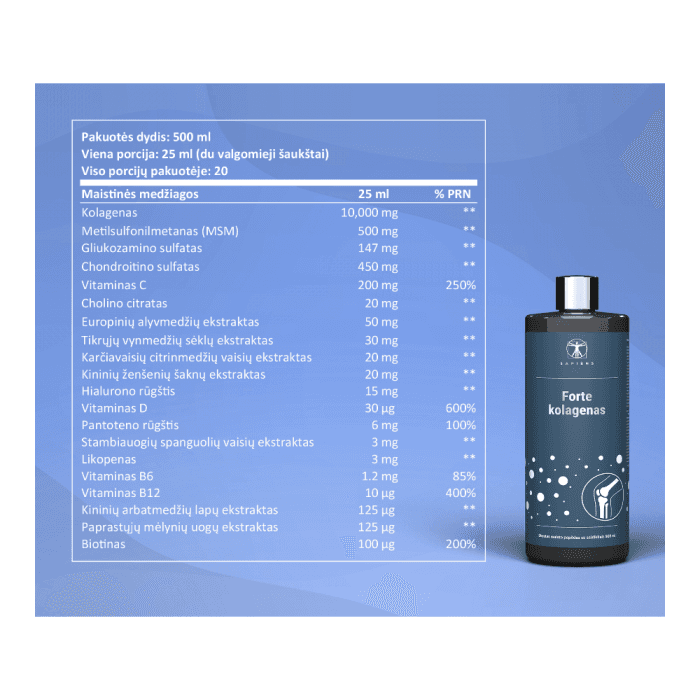 SAPIENS D FORTE KOLAGENAS, apelsinų skonio, 500 ml-5