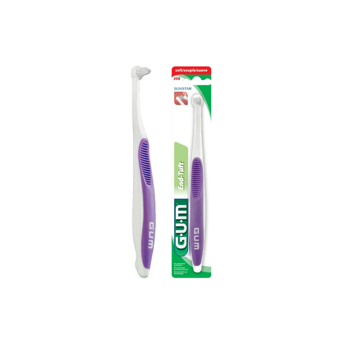 SUNSTAR GUM® vieno danties šepetėlis END-TUFT, 1 vnt.