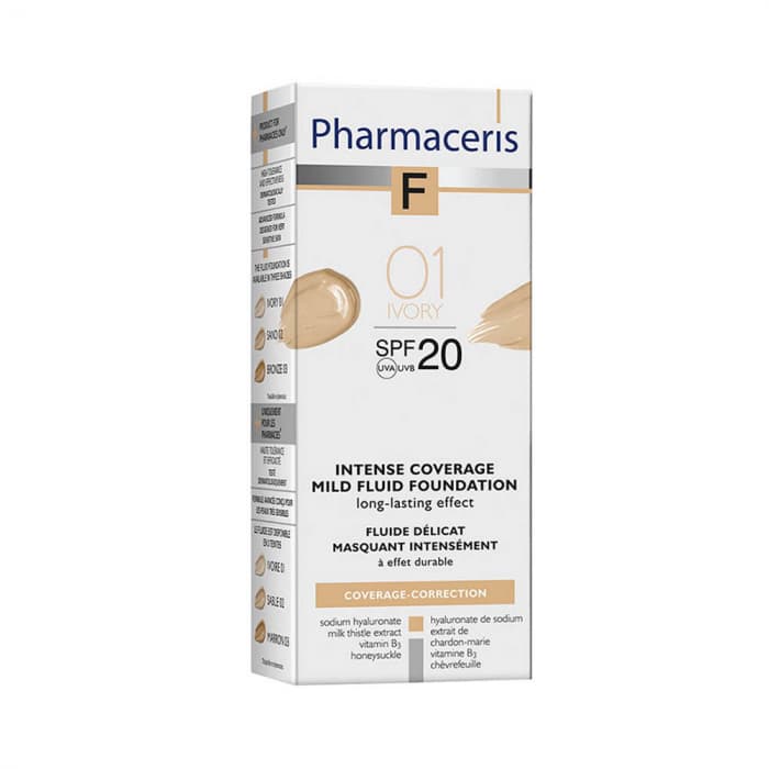 PHARMACERIS F pudra INTENSIVE COVERAGE, SPF20, Nr. 1, 30 ml-2