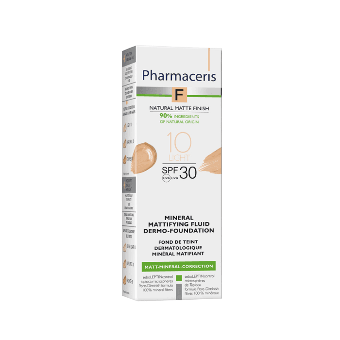 PHARMACERIS F matinė mineralinė pudra, SPF 30, Nr. 1, 30 ml-2