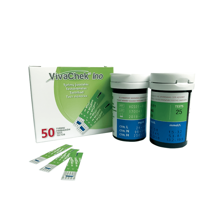 VIVACHEK diagnostinės juostelės INO, 50 vnt.-2