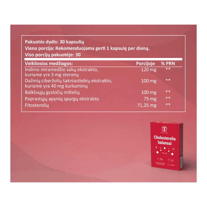 SAPIENS cholesterolio balansui, nuo 12 m., 30 kapsulių-3