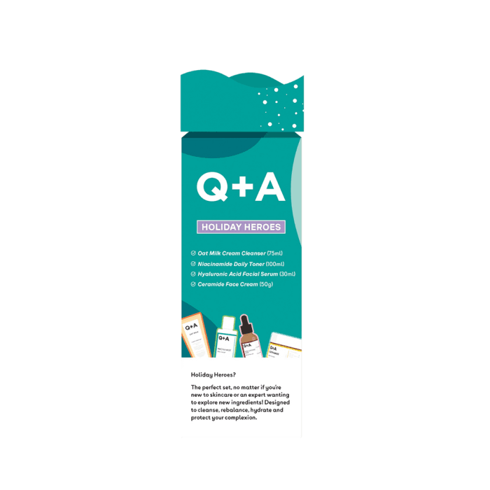 Q+A balansuojančių veido priežiūros priemonių rinkinys HOLIDAY HEROES, 205 ml