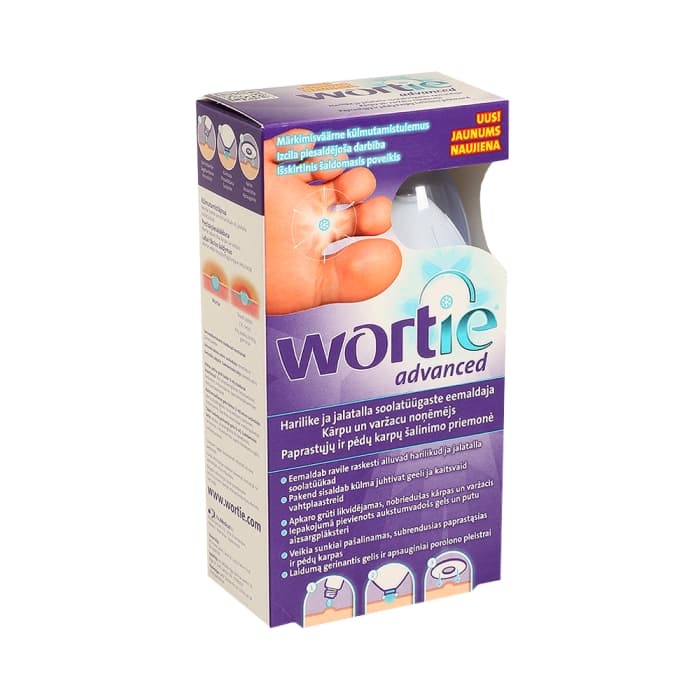WORTIE ADVANCED paprastųjų ir pėdų karpų šalinimo priemonė, nuo 12 m., 50 ml