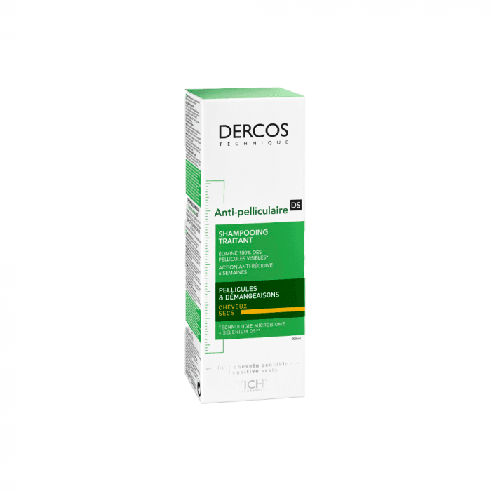 VICHY šampūnas pleiskanojančiai sausai galvos odai DERCOS, 200 ml-2