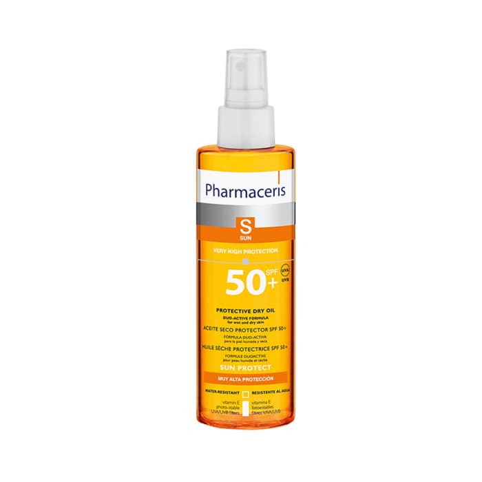 PHARMACERIS S SUN PROTECT sausas purškiamasis kūno aliejus, SPF 50+, 200 ml