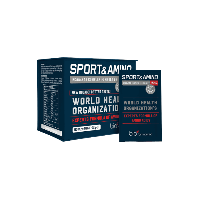 SPORT & AMINO milteliai W.H.O, 28 pakelių