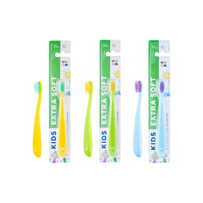 WOOM labai minkštas dantų šepetėlis vaikams KIDS EXTRA SOFT, 1 vnt.-2