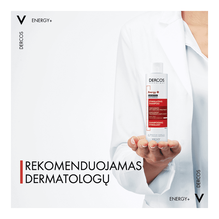 VICHY  šampūnas slenkantiems plaukams DERCOS ENERGISING, 400 ml-3