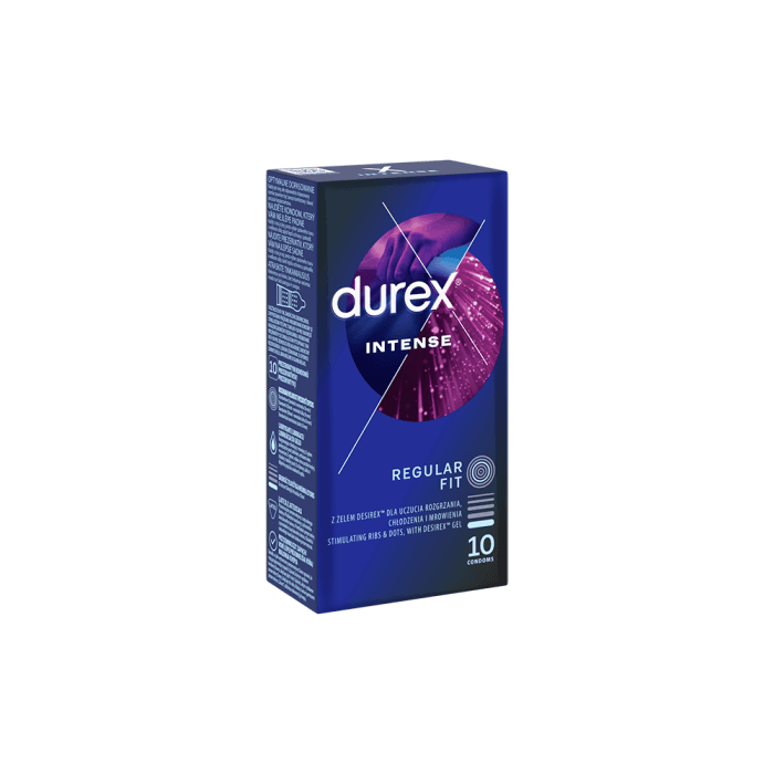 DUREX stimuliuojamieji prezervatyvai INTENSE, 56 mm, 10 vnt.-2