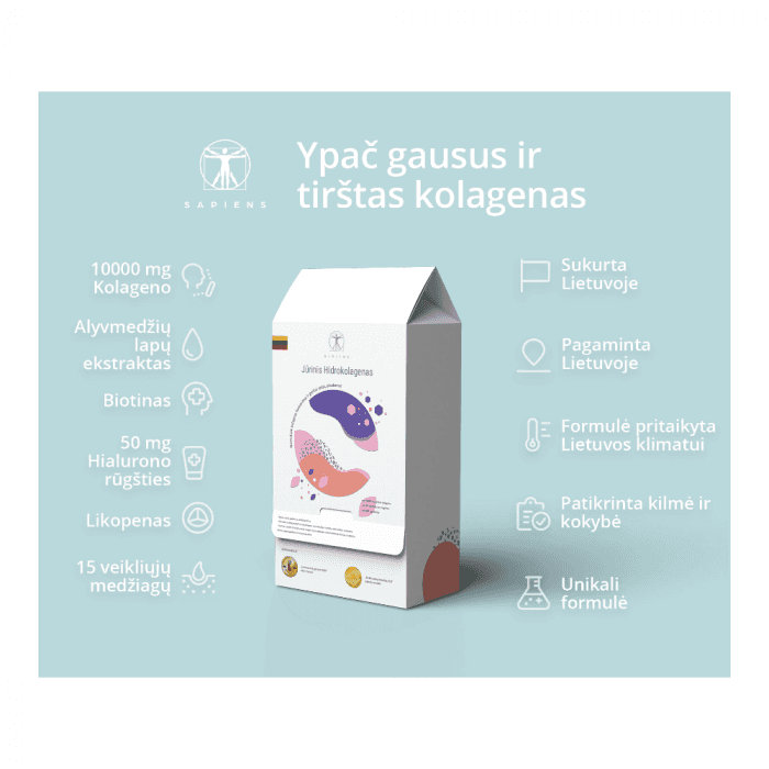 SAPIENS jūrinis hidrokolagenas su hialuronu, 500 ml-2