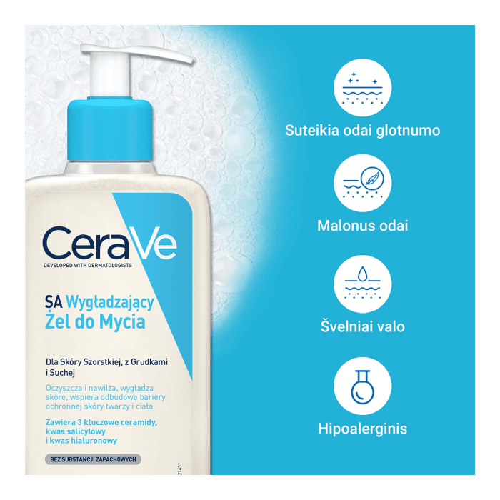 CERAVE glotninamasis ir drėkinamasis prausiklis, 236 ml-2