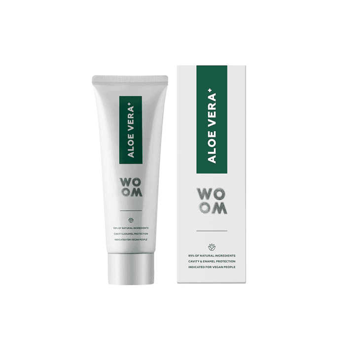 WOOM natūrali balinamoji dantų pasta ALOE VERA+, 75 ml