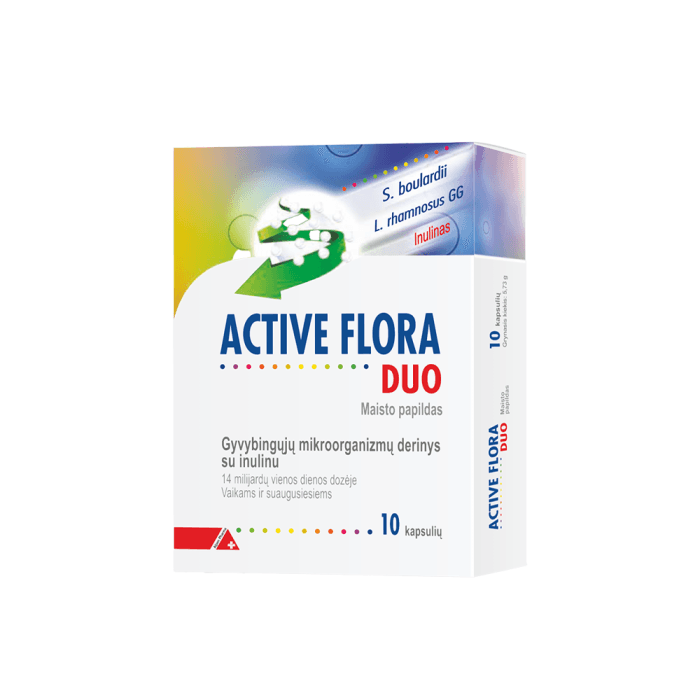 ACTIVE FLORA DUO, 10 kapsulių