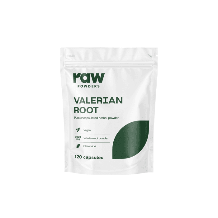 RAW POWDERS VALERIJONŲ ŠAKNYS, 500 MG, 120 kapsulių