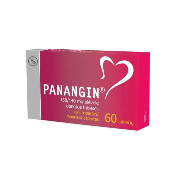 PANANGIN 158/140 mg., plėvele dengtos tabletės, N60