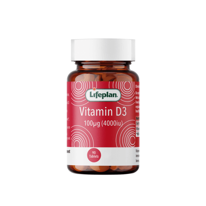 LIFEPLAN HEALTHILIFE vitaminas D3 4000 TV, 90 tablečių
