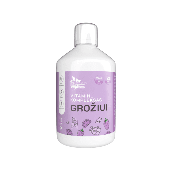 RAW POWDERS vitaminų kompleksas GROŽIUI, skystis, 500 ml-1