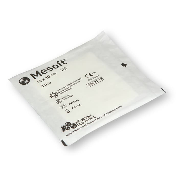 MESOFT sterilios servetėlės, 10 x 10 cm, 5 vnt.