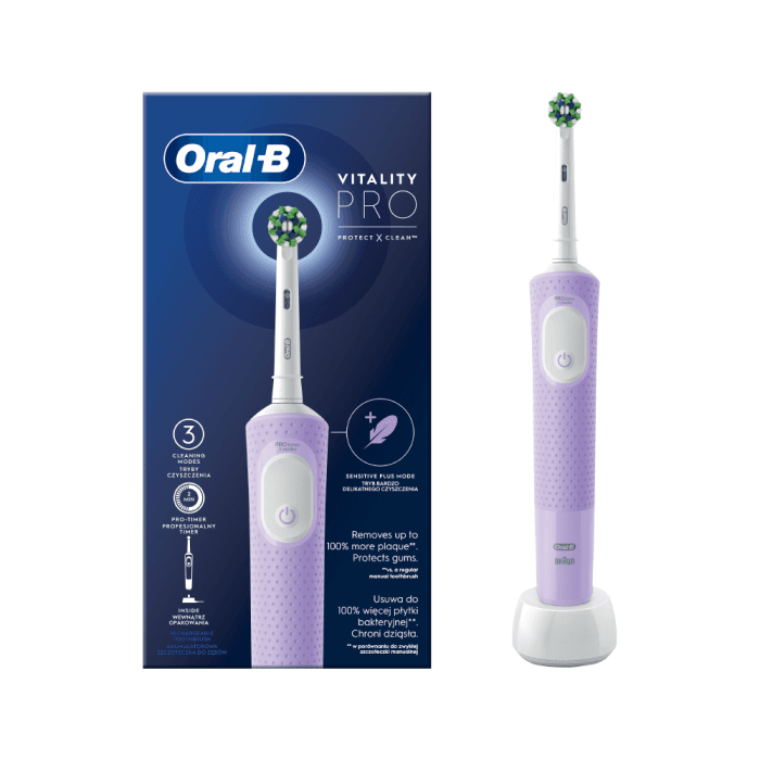 ORAL-B elektrinis dantų šepetėlis POC VITALITY PRO LILAC, 1 vnt.-2