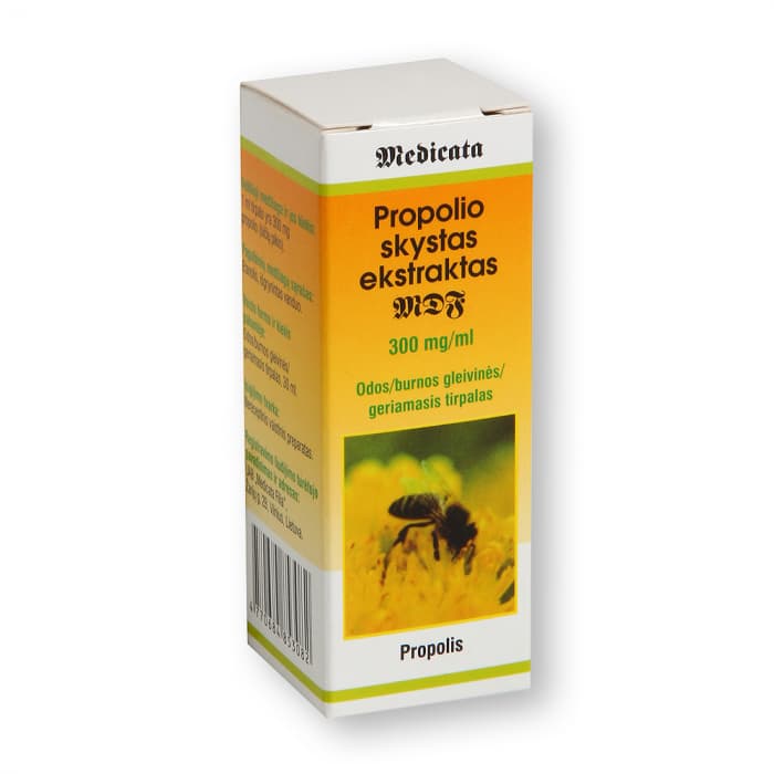 PROPOLIS MDF, 30 ml, burnos gleivinės, gerklų ir ryklės tirpalas, N1-2