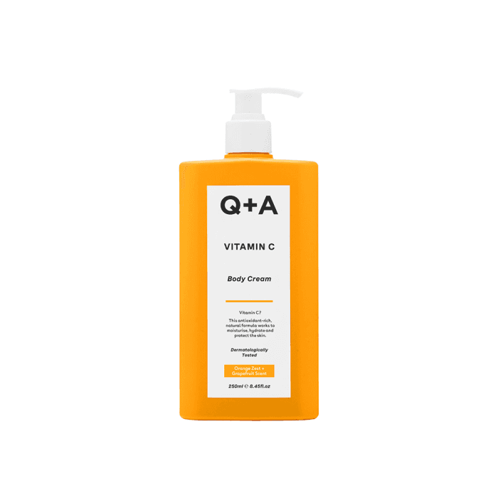 Q+A kūno kremas su vitaminu C, 250 ml