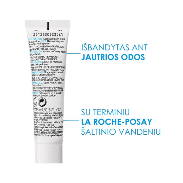 LA ROCHE-POSAY stangrinamasis paakių kremas HYALU B5, 15 ml-3